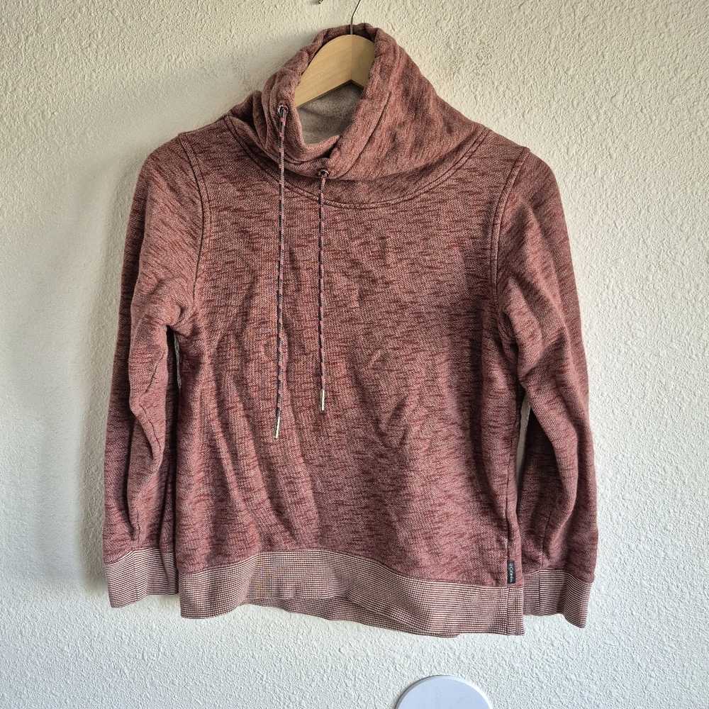 Columbia Cowl Neck Drawstring Maroon Sweatshirt Womens Size XS